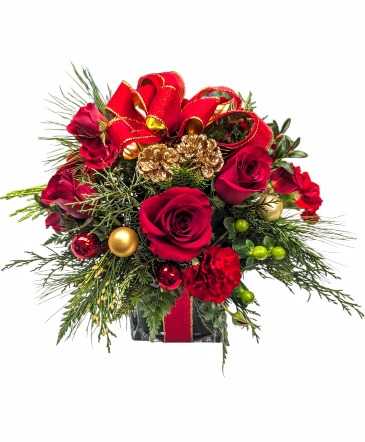 Gift of Holiday Cheer  Decorative Vase Arrangement in Fitchburg, MA | CAULEY'S FLORIST & GARDEN CENTER