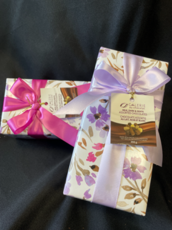 Gift wrapped Assorted boxed chocolates 