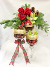 Gilded Glorious Goblets Fresh Floral Design