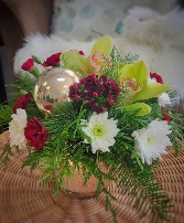 Gilded Spruce Container Arrangement
