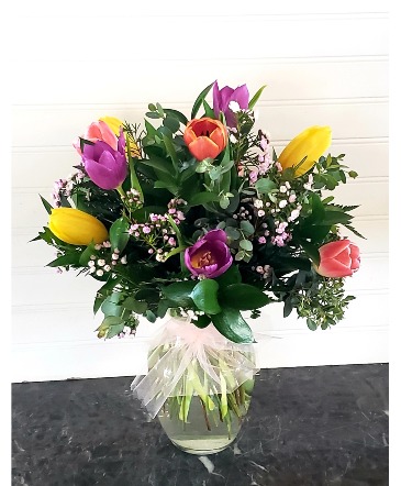 Gina's Tulip Delight  Exclusively at Mom & Pops in Oxnard, CA | Mom and Pop Flower Shop