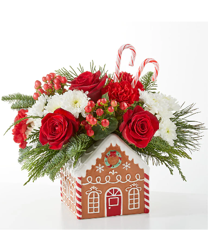 Gingerbread Bakery Bouquet Christmas Flower Arrangement