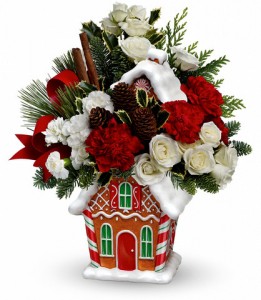 Gingerbread Cookie Jar Christmas Arrangement