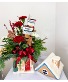 Gingerbread Cottage  Holiday Arrangement