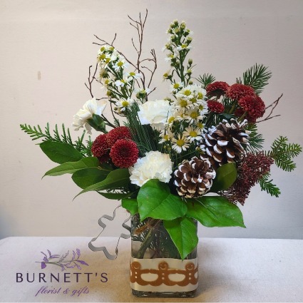 Gingerbread Joy Vase Arrangement