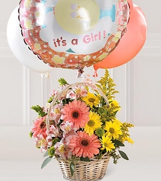 Welcome Baby Girl Baby Arrangement