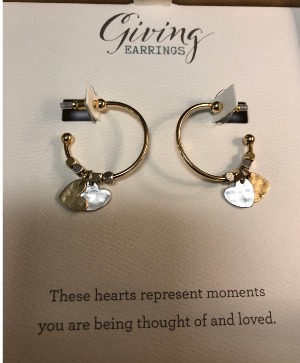 GIVING EARRINGS  JEWELRY