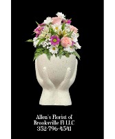 Giving Hands Arrangement  Fresh cut flowers in a ceramic container