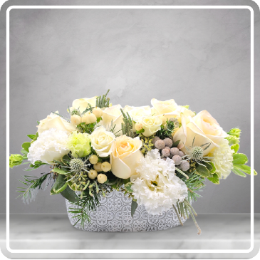 Glacial Grace Centerpiece Centerpiece in Spencer, MA | Appleblossoms Flowers, Gifts & More