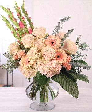 Gladly Pastel & Pink Flower Arrangement