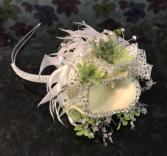 Glam Halo  Prom Corsage or Headpiece