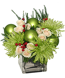 GLAMOROUS GREEN Holiday Bouquet