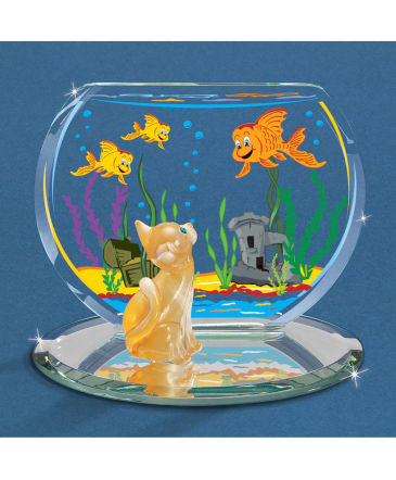 Glass Baron Cat & Fish Bowl in a Gift Box  in Alamosa, CO | VENUS ONLINE FLOWERS