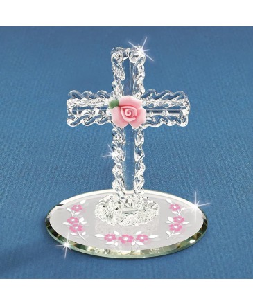 Glass Baron Cross Figurine  in Alamosa, CO | VENUS ONLINE FLOWERS