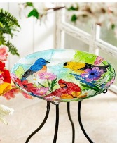 Glass Bird Bath 