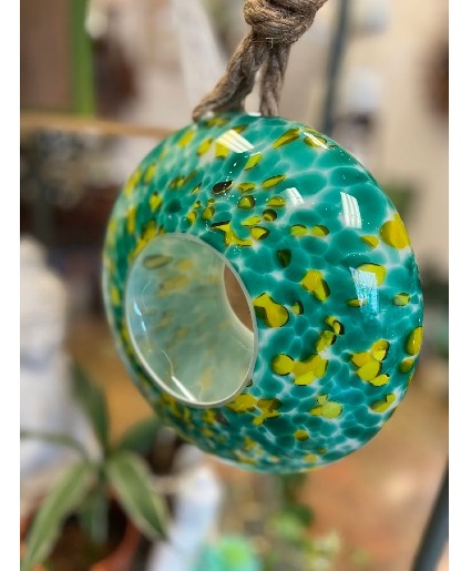 Glass Bird Feeder Home Decor