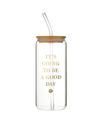 Glass Cold Brew Tumbler - Good Day 