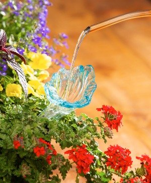 Glass Flower Plant Watering Channel 