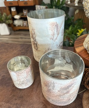 Glass Leaf Vessels $55.00 Large $45.00 Medium $25.00 Small