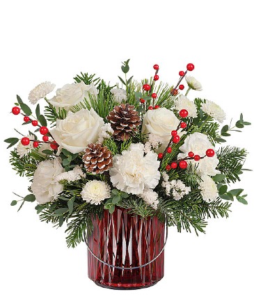 Gleaming Holiday Arrangement in Winnipeg, MB | Ann's Flowers & Gifts