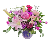 Gleaming Purple Purple Vase Arrangement