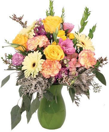 Gleefully Golden Flower Arrangement in Prairie Grove, AR | Flowers N Friends