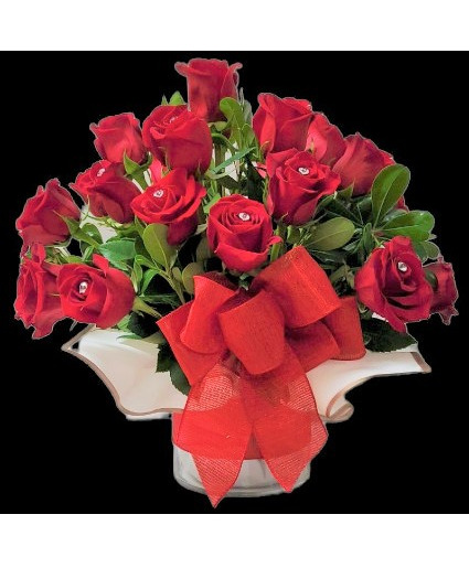 Glimmering 24 Red Roses 