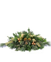 Glimmering Greens Christmas Centerpiece