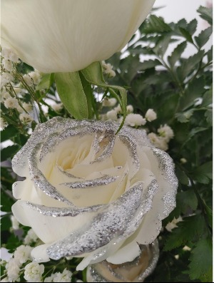 Glitter dip Rose glitter roses