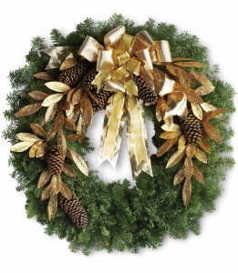 Glitter Gold Wreath H1301A