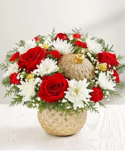 Sparking Gold Ornament  Arrangement