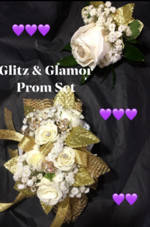 Glitz & Glamor Prom Set. Chose your flower color and ribbon color in Ozone Park, NY | Heavenly Florist Glitz & Glamor Prom Set. Chose your flower color and ribbon color in Ozone Park, NY | Heavenly Florist