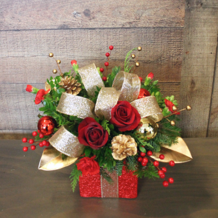 Glitzy Gift Box Arrangement **Local Delivery Only**