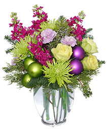 GLITZY HOLIDAY PARTY Flower Arrangement