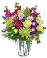 GLITZY HOLIDAY PARTY Flower Arrangement