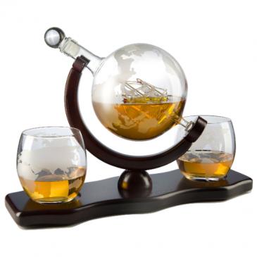 Globe Decanter with 2 Glasses Decanter Set in Blue Bell, PA | BLOOMS AND BUDS