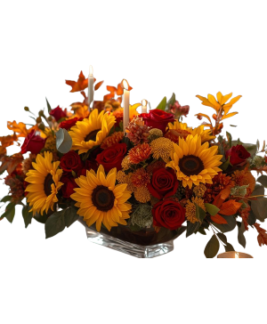 Golden Harvest Elegance Flower Centerpiece