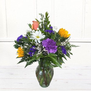 Purple/Lavender with Yellow/White Mix 