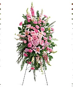 All White Funeral Wreath sympathy arrangements in Cumming, GA - FLOWER JAZZ