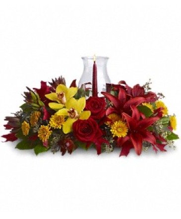 GLOW OF GRATITUDE CENTERPIECE in Williamsburg, VA | Blessing and Blooms Florist GLOW OF GRATITUDE CENTERPIECE in Williamsburg, VA | Blessing and Blooms Florist