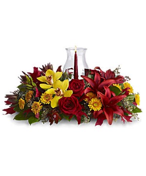 Glow of Gratitude Centerpiece Fall Flowers, Thanksgiving