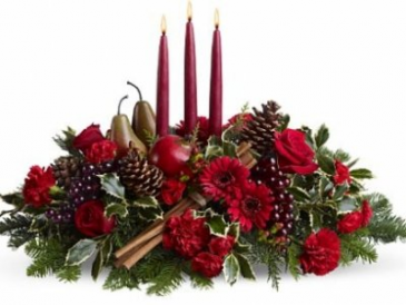 GLOWING HOLIDAY ELEGANCE Christmas Candle Centerpiece