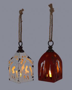 Glowing Nativity Lantern