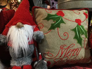 Gnome for Christmas Gnome and Christmas pillow in Pelican Rapids, MN | Brown-Eyed Susan's Floral Gnome for Christmas Gnome and Christmas pillow in Pelican Rapids, MN | Brown-Eyed Susan's Floral