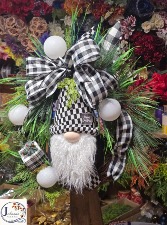 Gnome Grapevine Christmas wreath 