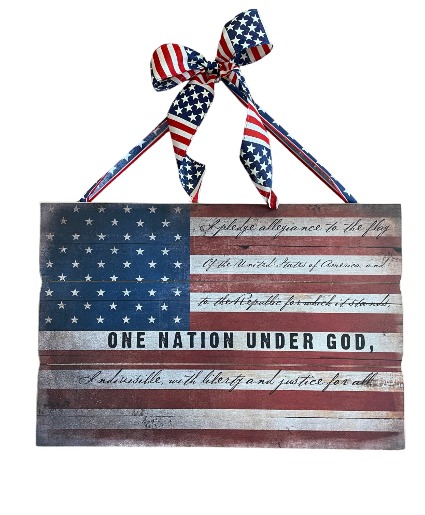 God and Country Plaque Sympathy/Home Decor