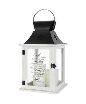 "God Didn’t Promise" 3 Pillar Candle Lantern 