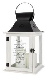 "God Didn’t Promise" 3 Pillar Candle Lantern 