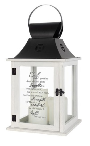 "God Didn’t Promise" 3 Pillar Candle Lantern 