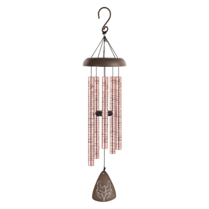 God Has You - Rose Gold small chime optional stand / flowers